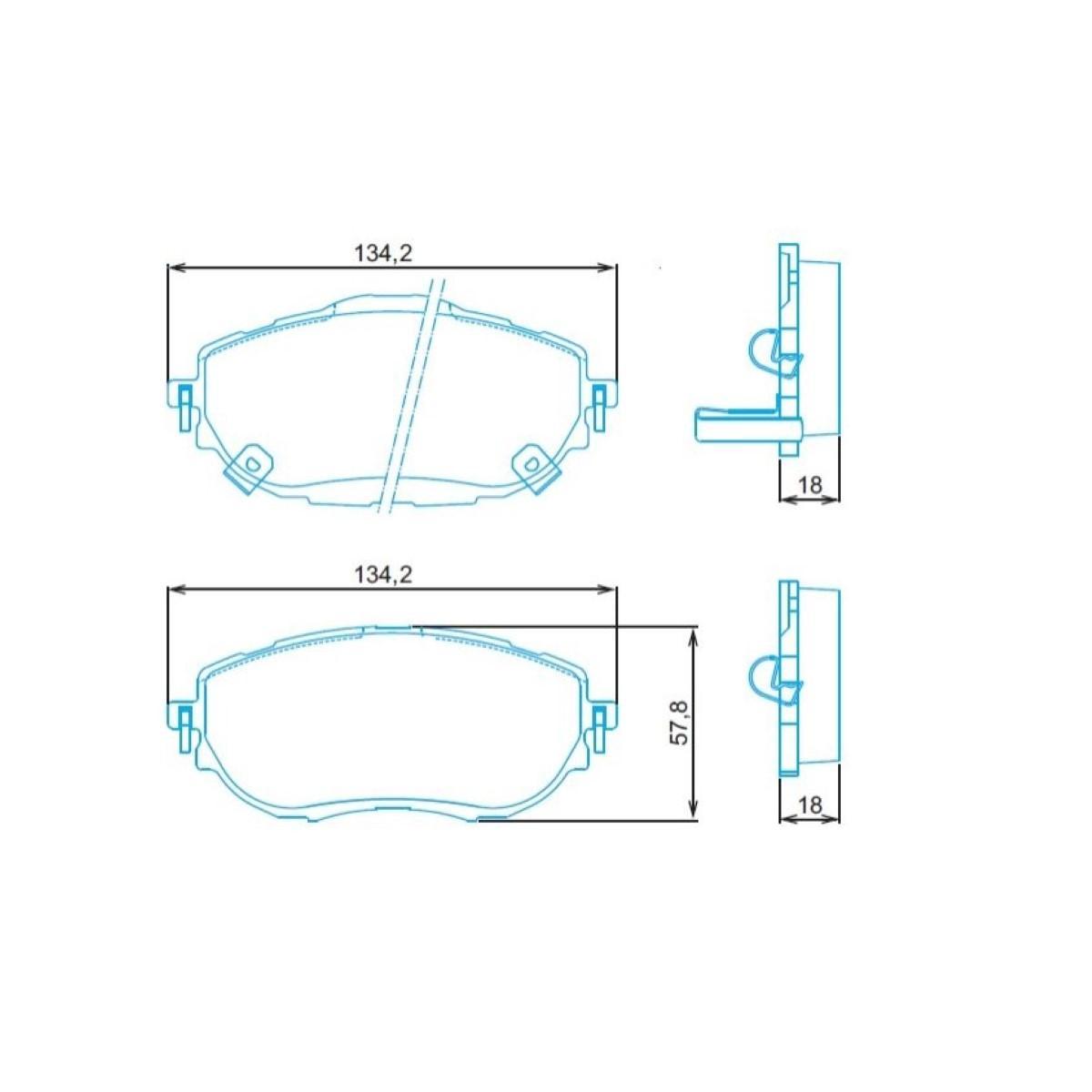 Pastilha De Freio Diant Toyota Corolla 2014/ Jurid Hq2325A