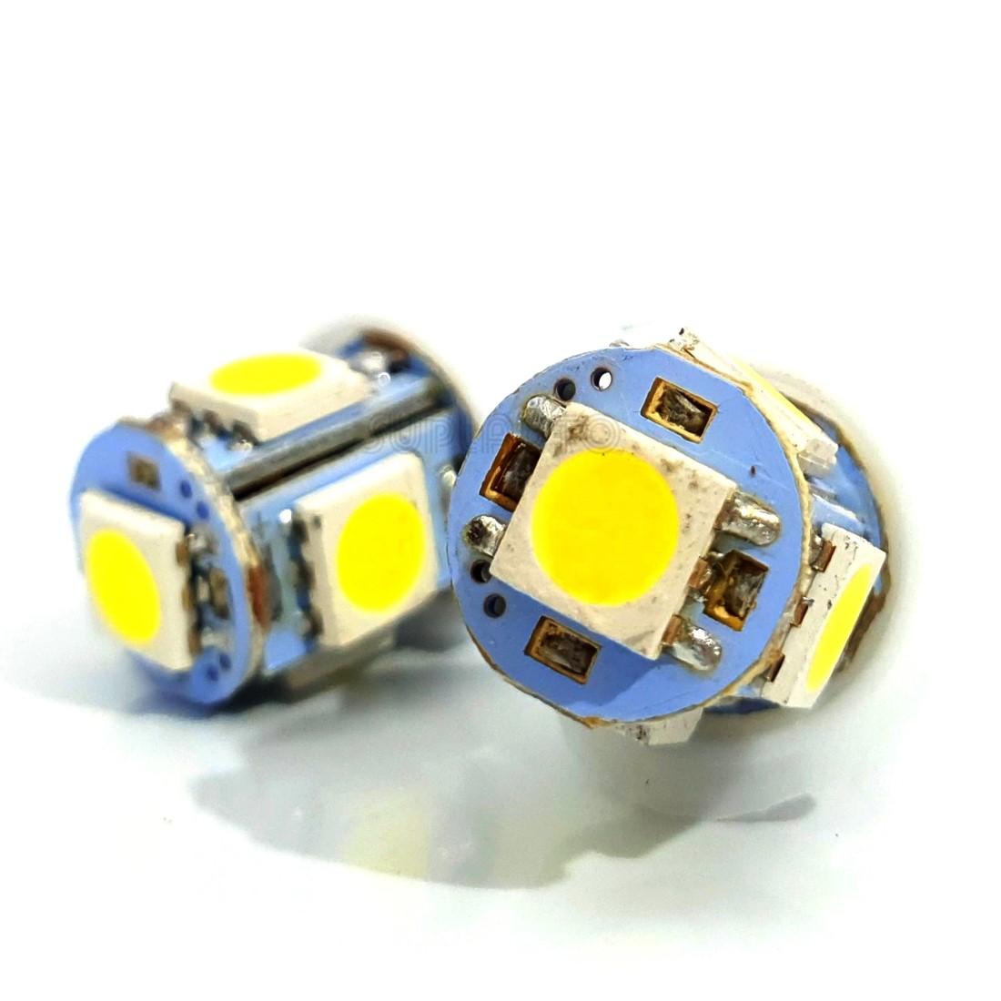 Par Lampada T10 5 Leds Branca Pingo Luz 6000K Vx Imp935106
