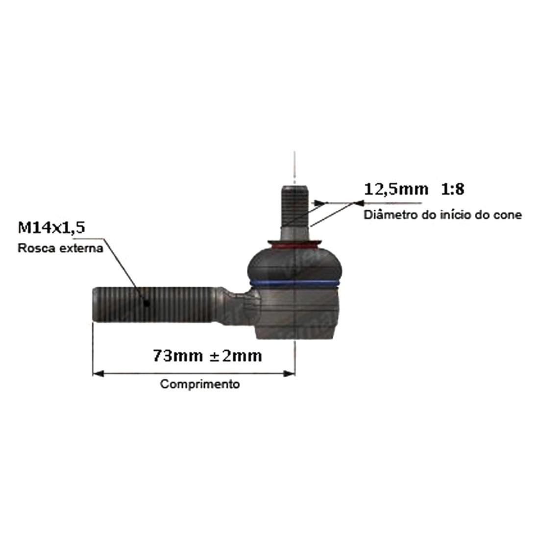 Terminal Direcao Esquerdo Towner Jr 2010/ Viemar 335317