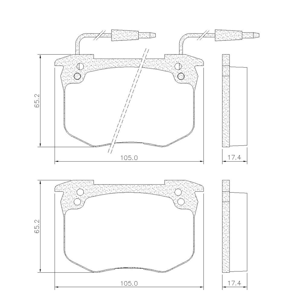 Pastilha De Freio Dianteira Peugeot 504 505 Pd312A Frasle