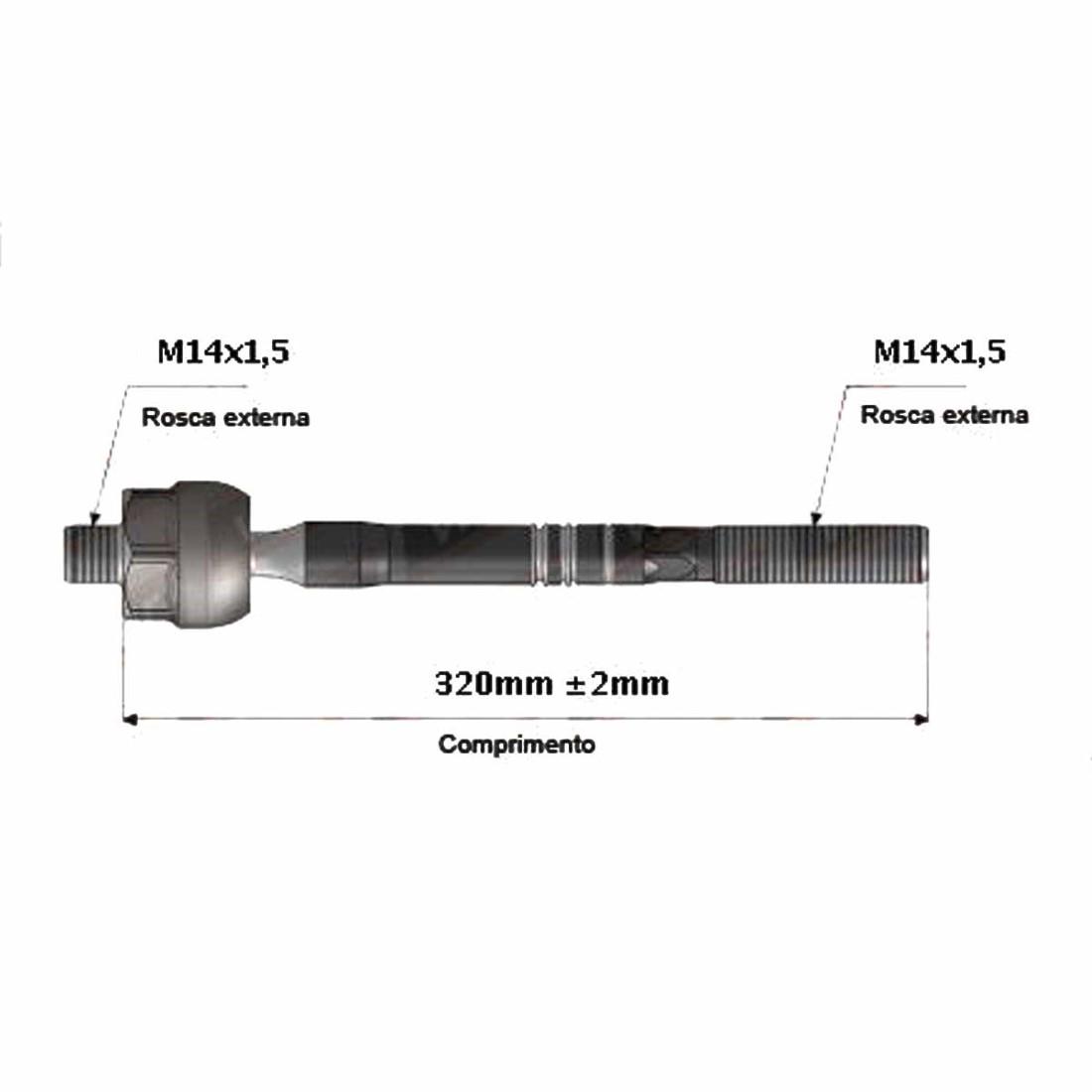 Axial Direcao Mecanica Saveiro 2014 A 2023 Viemar 680567