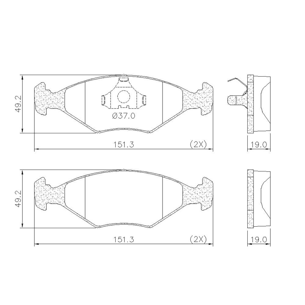 Pastilha De Freio Dianteira Gol Santana 1984/ Fras-Le Pd23