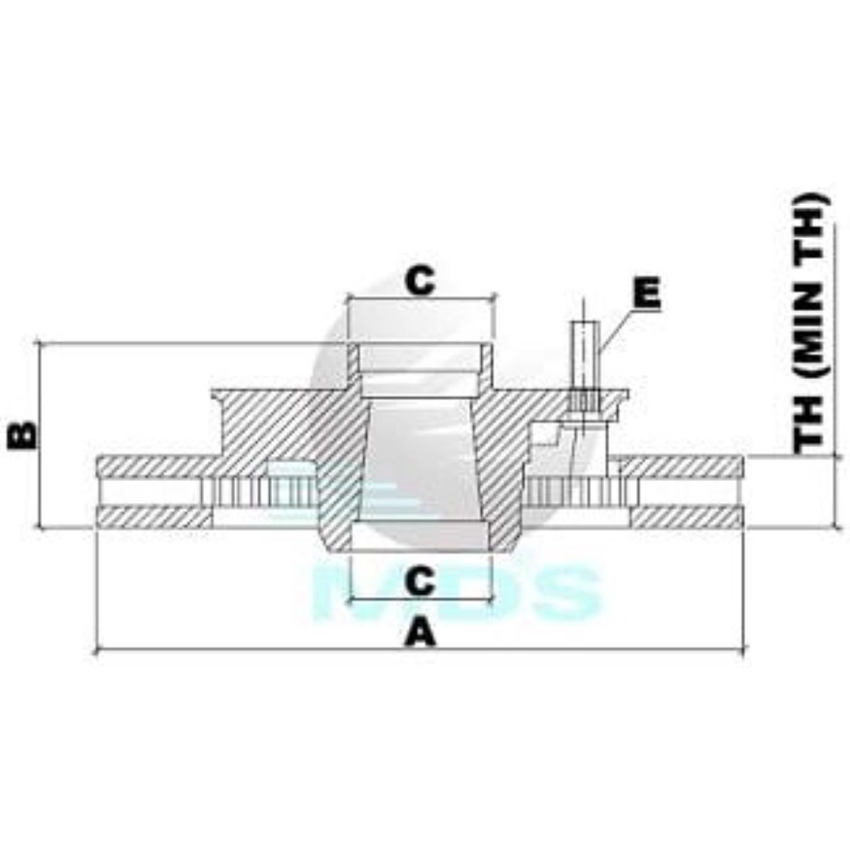 Disco De Freio Blazer S10 Mds D18B