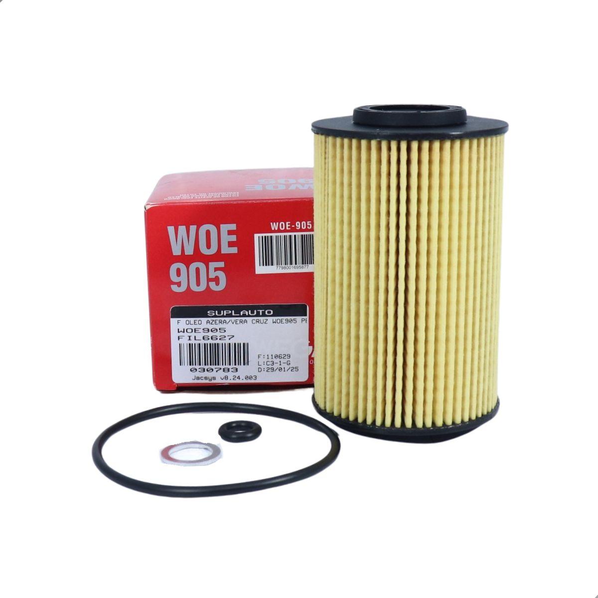 Filtro De Óleo Hyundai Vera Cruz Azera Sorento Wega Woe905