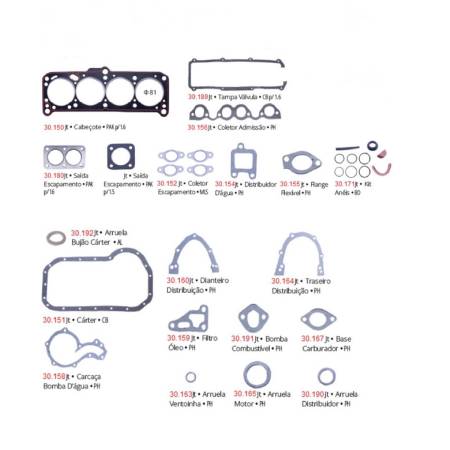 Junta Motor Passat Gol Voyage 1.6 8V 1983 Ate 1985 Pathway 30507Pak