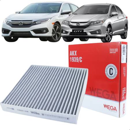 Filtro Cabine Honda City Civic Crv Fit Hr-V Wega Akx1939/C