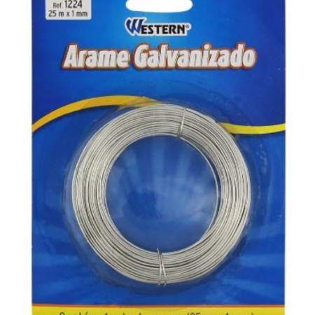 Arame Multiuso 25M X 1Mm Galvanizado Western 1224 Arame Multiuso 25M X 1Mm Galvanizado Western 1224