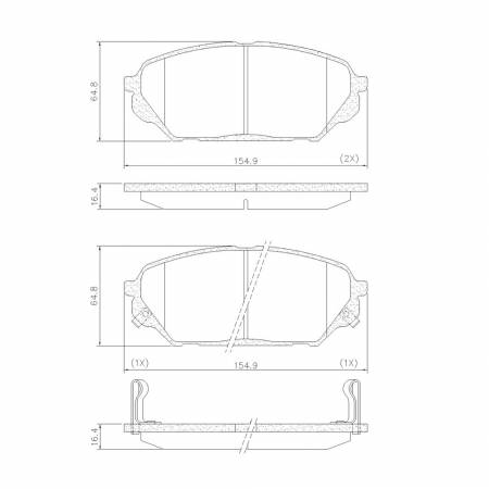 Pastilha De Freio Diant Vera Cruz V6 2007/ Frasle Pd1298