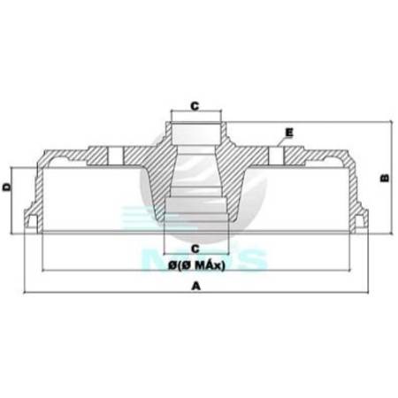 Tambor De Freio Agile Celta Corsa Classic Mds T28