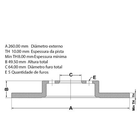 Disco Freio Traseiro Honda Accord Fremax Bd5252