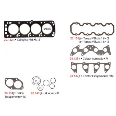 Jogo Juntas Do Cabecote Monza 1.6 8V 1982 Ate 1986 Pathway 201008