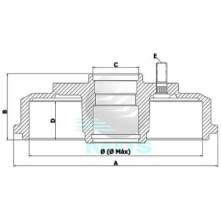 Tambor De Freio Ecosport Fiesta Focus Mds T36 Mds