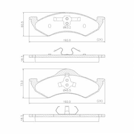 Pastilha De Freio Dianteira Dakota Durango 2000/ Frasle Pd623