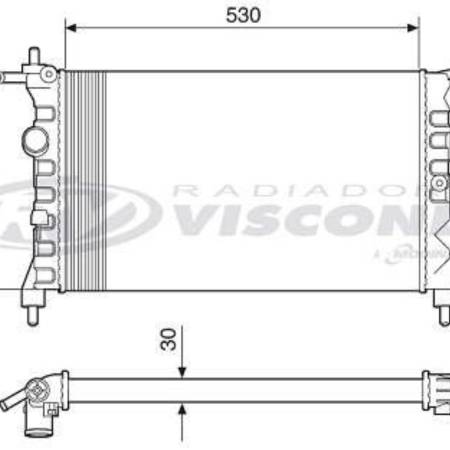 Radiador Corsa 1.0 1.6 1.4 1994/ Sem Ar Visconde Rv2216
