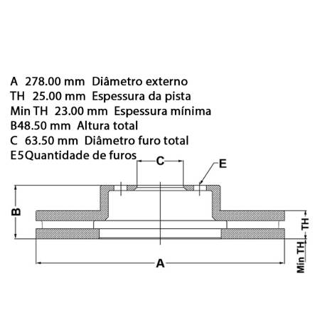 Disco De Freio Dianteiro Ford Focus Volvo C30 C70 S40 V40 Fremax Bd3963