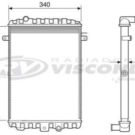 Radiador Gol Parati Saveiro 1.0 1.6 1.8 1987/ Sem Ar Cond Visconde Rv2251
