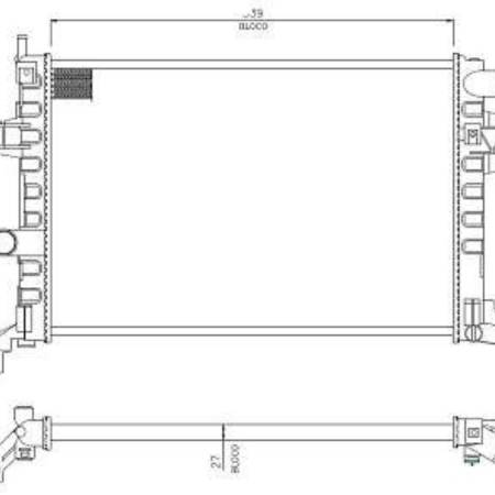 Radiador Corsa Montana 1.4 1.8 2003/ Com Ar Visconde Rv2578