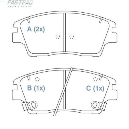 Pastilha De Freio Dianteira Sportage Tucson Fastpad Willtec Fp272