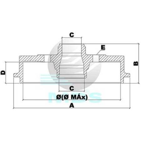 Tambor De Freio Celta Prisma Fun Mds T28A