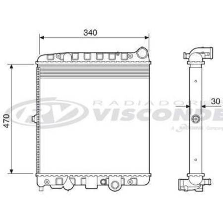 Radiador Gol Parati Saveiro 1995/ Sem Ar Condicionado Visconde Rv2503
