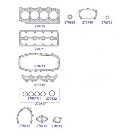 Junta Motor Palio Siena 1.0 1.3 16V Fire 00/ Taranto 270700