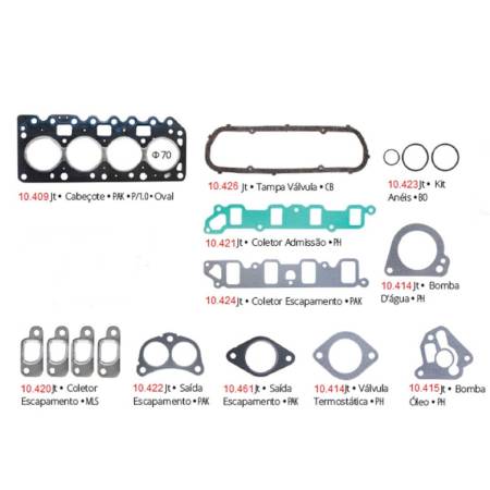 Jogo Juntas Do Cabecote Fiesta Ka 1.0 8V Endura 1996 Ate 1999 Pathway 101012