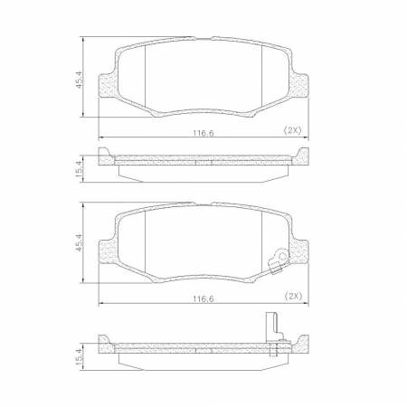 Pastilha De Freio Traseira Jeep Cherokee 2008/ Wrangler 2007/ Frasle Pd1082