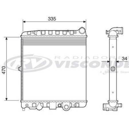 Radiador Gol Parati Saveiro 1995/ Com Ar Condicionado Visconde Rv2504