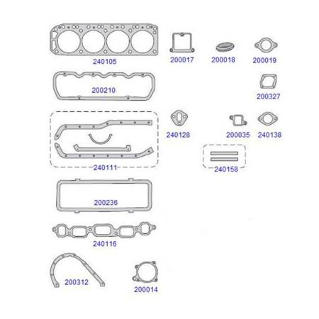 Junta Do Motor Opala 2.5 8V 153 4Cc 1968/ Taranto 240100