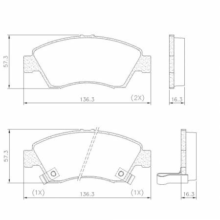 Pastilha De Freio Dianteira Honda Civic 1992/ Frasle Pd493