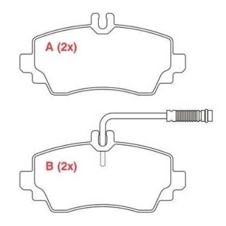 Pastilha De Freio Dianteira Classe A 140 160 170 Willtec Pw67Ap