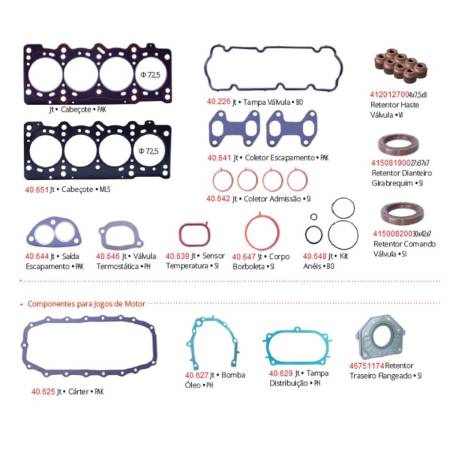 Junta Motor Idea Paliosiena Punto Strada 1.4 8V Fire 2005 Em Diante Com Retentor