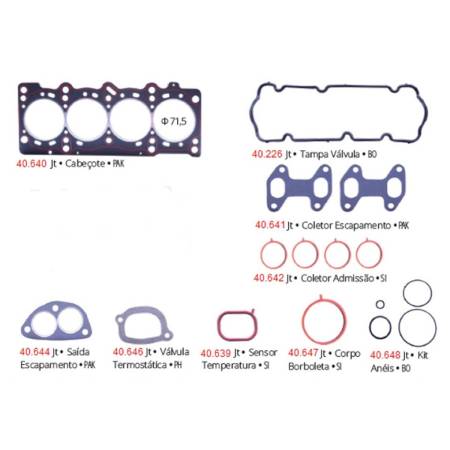 Jogo Juntas Do Cabecote Palio Uno Siena 1.0 1.3 8V Fire 2000/ Pathway 401047