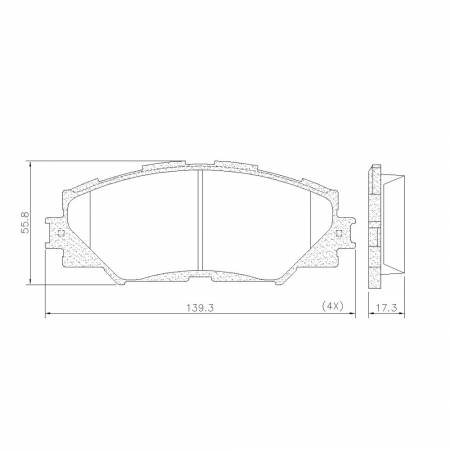 Pastilha De Freio Dianteira Corolla 2013/ Prius Rav4 2006/ Frasle Pd740