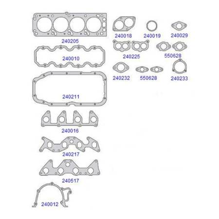 Junta Do Motor Kadett Monza Vectra 2.0 8V 89/ Taranto 240200