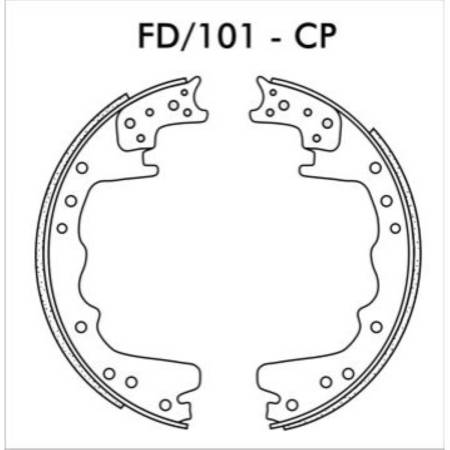 Sapata De Freio Ford F250 F350 1998/ Frasle Fd101Cp