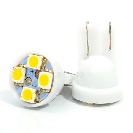 Par Lampada T10 4 Leds Branca Pingo Luz 6000K Vx 935102