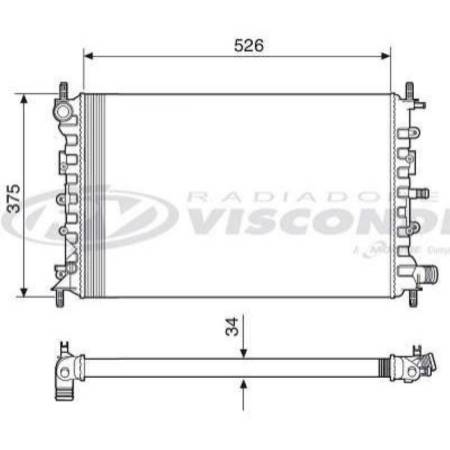 Radiador Escort Logus Pointer 1.8 2.0 1993/ Com Ou Sem Ar Visconde Rv2278