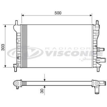 Radiador Fiesta Courier 1.0 1.3 Endura 1996/ Sem Ar Visconde Rv2581