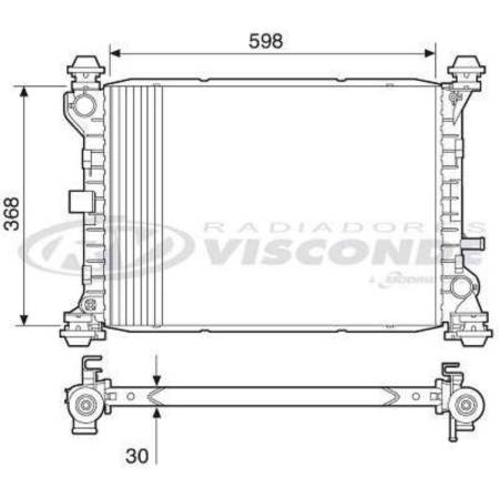 Radiador Focus 1.8 2.0 2001/ Com Ou Sem Ar Condicionado Visconde Rv2731