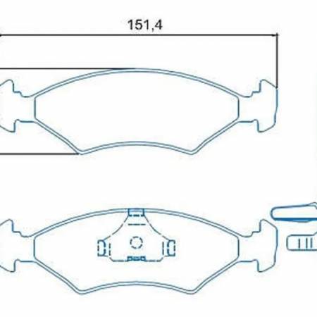 Pastilha De Freio Diant Ka 1.6 01/ Fiesta 1.6 00/ Courier 97/ Escort 97/ Jurid