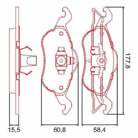 Pastilha De Freio Dianteira Ford Focus 1.8 1.6 2.0 1998/ Jurid Hq2136
