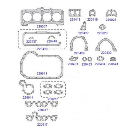 Junta Do Motor Santana Escort 2.0 Motor Ap Taranto 230000
