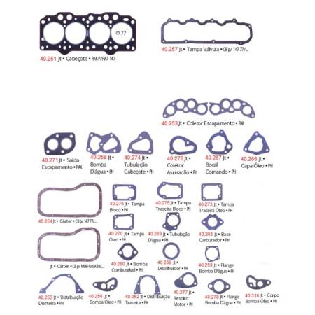 Junta Motor Fiat 147 Oggi Fiorino Uno Premio Elba 1.0 1.3 8V Fiasa 1977 Em Diant