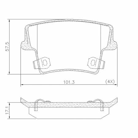 Pastilha De Freio Traseira Chrysler 300C 2004/ Frasle Pd806