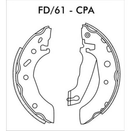 Sapata De Freio Fiesta 1998/ Ka Celta 2009/ Prisma Frasle Fd61Cpa
