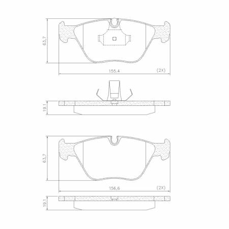 Pastilha De Freio Dianteiro Bmw Serie 3 4 5 Pd1044 Fras-Le<Br>