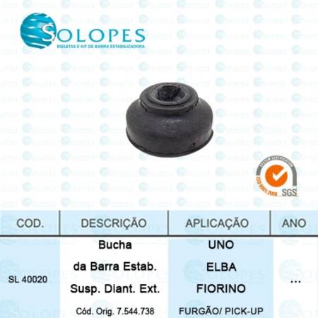 Bucha Barra Estabilizadora Uno Elba Fiorino Solopes Sl40020