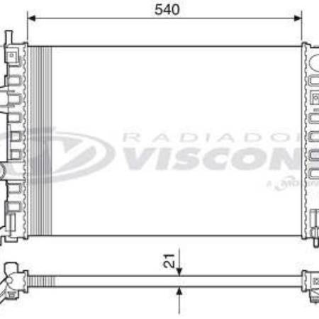 Radiador Corsa 1.0 1.4 1.8 2003/ Montana 1.4 1.8 2003/ Visconde Rv2577