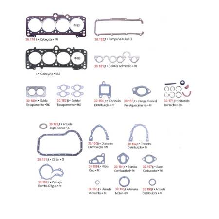 Junta Motor Gol Voyage Logus Santana Apollo 1.6 1.8 8V Ap 1984 Em Diante Pathway